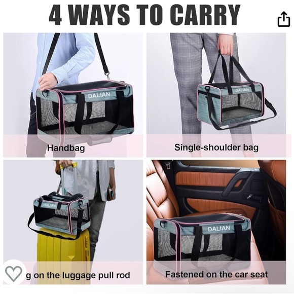 Cat ​Soft-Sided Carriers, Airline Approved Pet Carrier for Travel - Picture 7 of 7